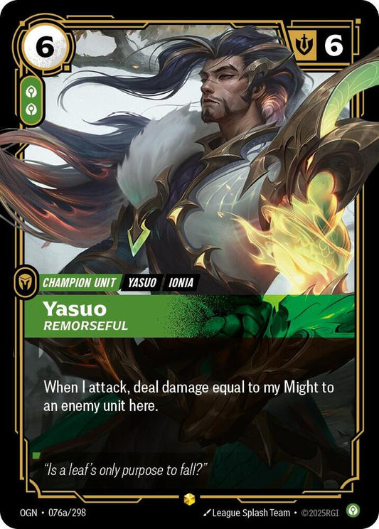 Yasuo - Remorseful (Alternate Art) [Origins] 076a/298