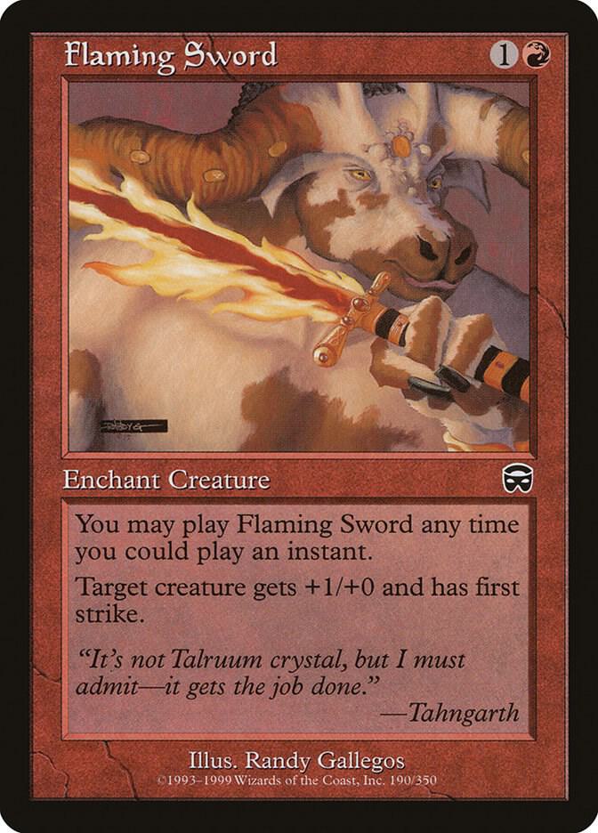 Flaming Sword [Mercadian Masques] 190