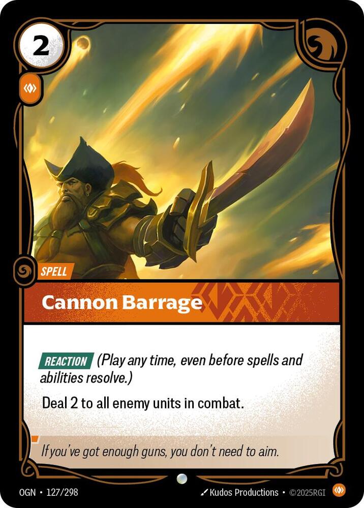 Cannon Barrage [Origins] 127/298
