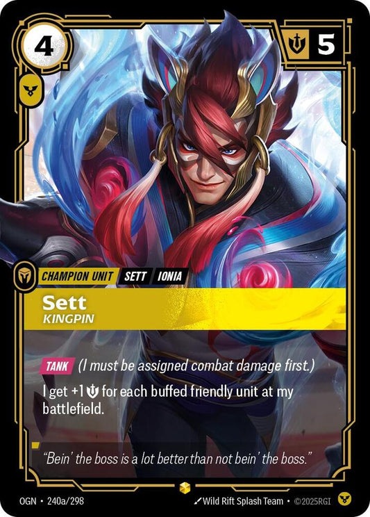 Sett - Kingpin (Alternate Art) [Origins] 240a/298