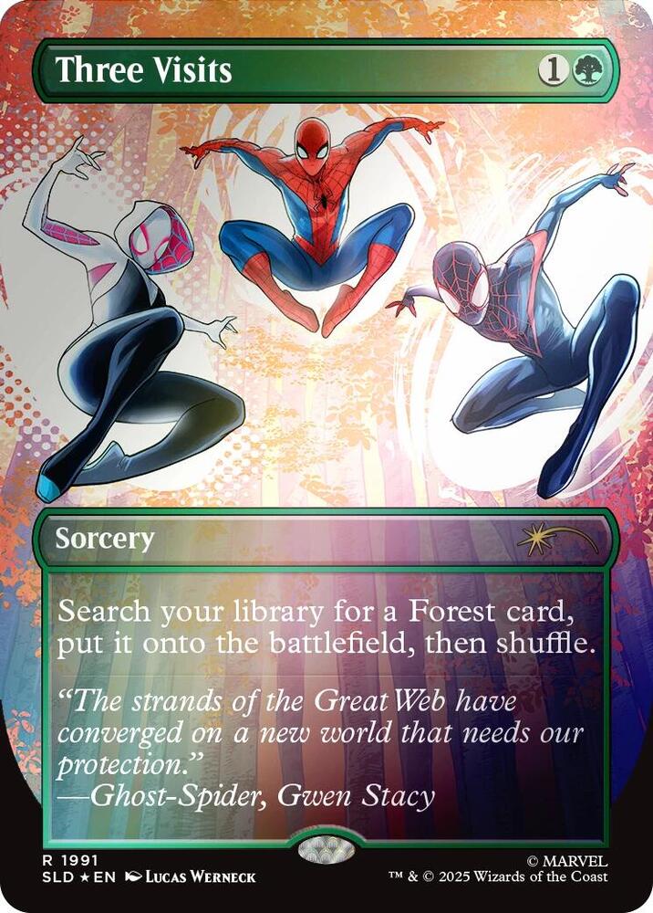 Three Visits (Rainbow Foil) [Secret Lair Drop Series] 1991