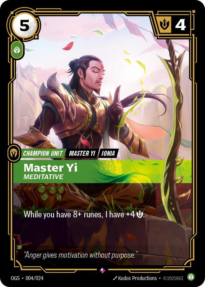 Master Yi - Meditative [Origins: Proving Grounds] 004/024