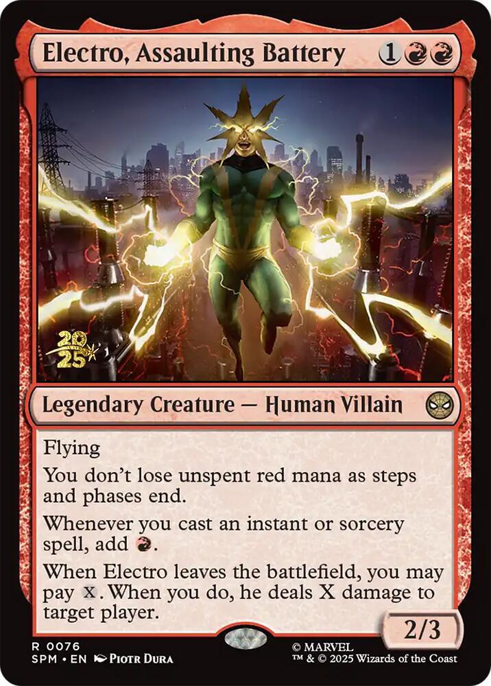 Electro, Assaulting Battery [Prerelease Cards] 76