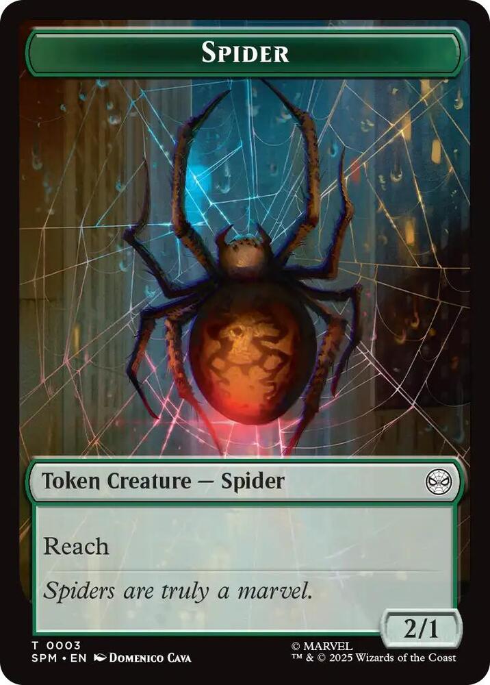 Spider // Illusion Villain Double-Sided Token [Marvel's Spider-Man] 3 // 2