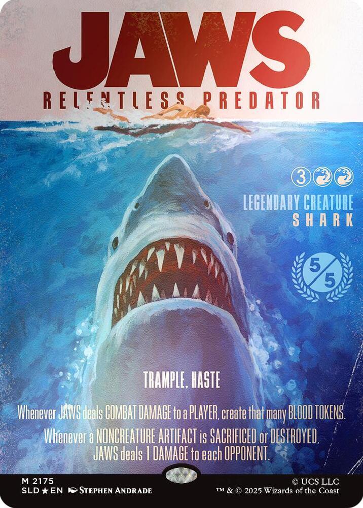 Jaws, Relentless Predator (Rainbow Foil) [Secret Lair Drop Series] 2175