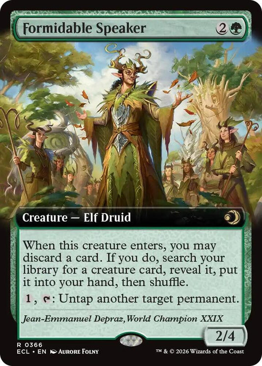 Formidable Speaker (Extended Art) [Lorwyn Eclipsed] 366
