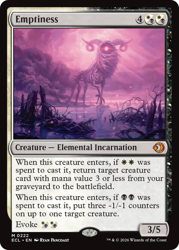 Emptiness [Lorwyn Eclipsed] 222