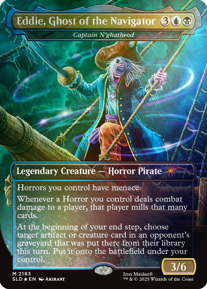 Eddie, Ghost of the Navigator - Captain N'ghathrod (Rainbow Foil) [Secret Lair Drop Series] 2183