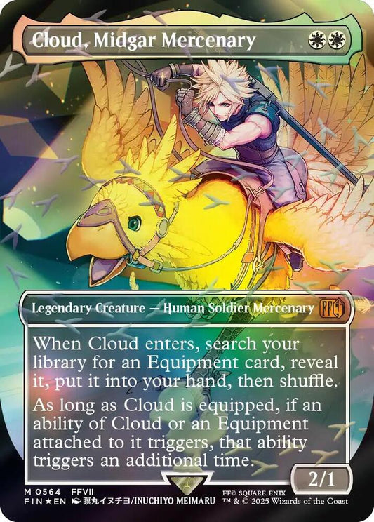 Cloud, Midgar Mercenary (Borderless) (Chocobo Track Foil) [FINAL FANTASY] 564
