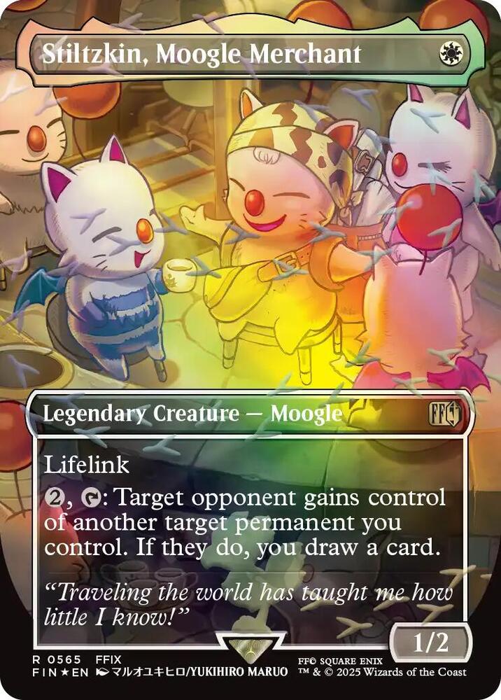 Stiltzkin, Moogle Merchant (Borderless) (Chocobo Track Foil) [FINAL FANTASY] 565