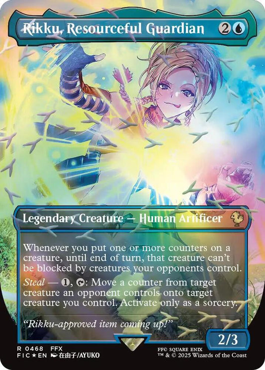 Rikku, Resourceful Guardian (Borderless) (Chocobo Track Foil) [Commander: FINAL FANTASY] 468