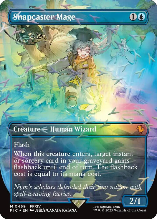 Snapcaster Mage (Borderless) (Chocobo Track Foil) [Commander: FINAL FANTASY] 469