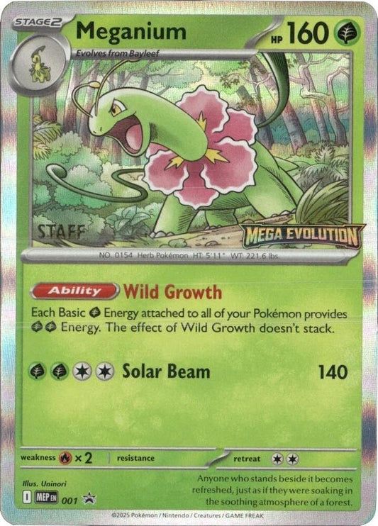 Meganium - 001 [Staff] [ME: Mega Evolution Promo] 001