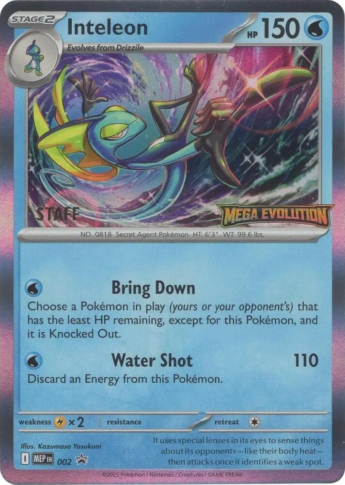 Inteleon - 002 [Staff] [ME: Mega Evolution Promo] 002