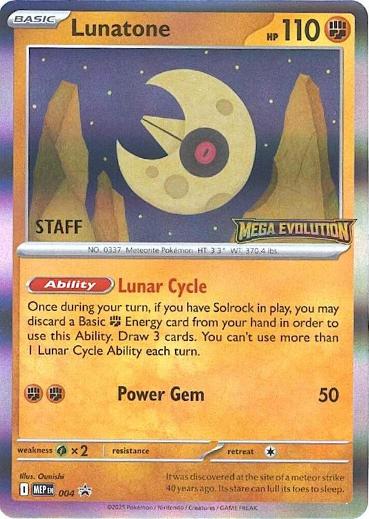 Lunatone - 004 [Staff] [ME: Mega Evolution Promo] 004