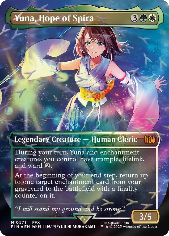Yuna, Hope of Spira (Borderless) (Chocobo Track Foil) [FINAL FANTASY] 571