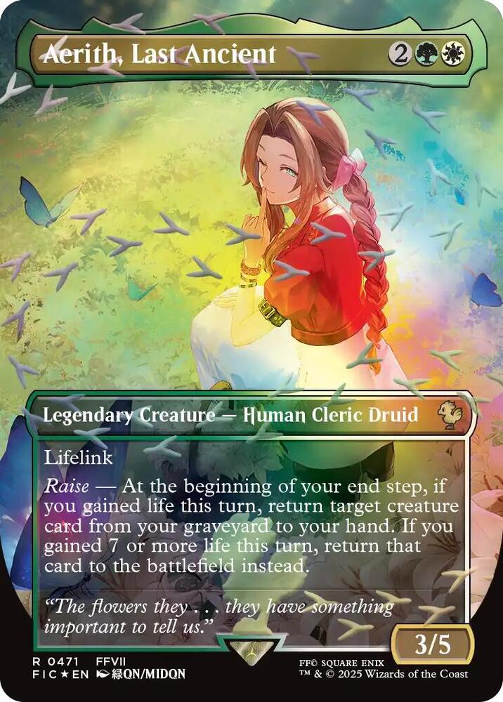 Aerith, Last Ancient (Borderless) (Chocobo Track Foil) [Commander: FINAL FANTASY] 471