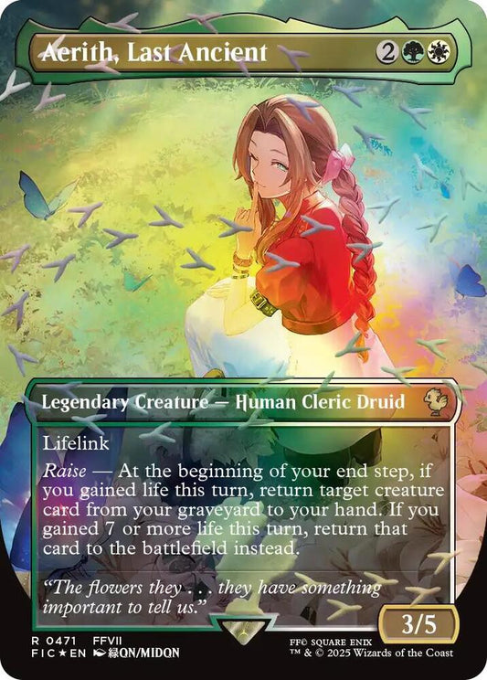 Aerith, Last Ancient (Borderless) (Chocobo Track Foil) [Commander: FINAL FANTASY] 471