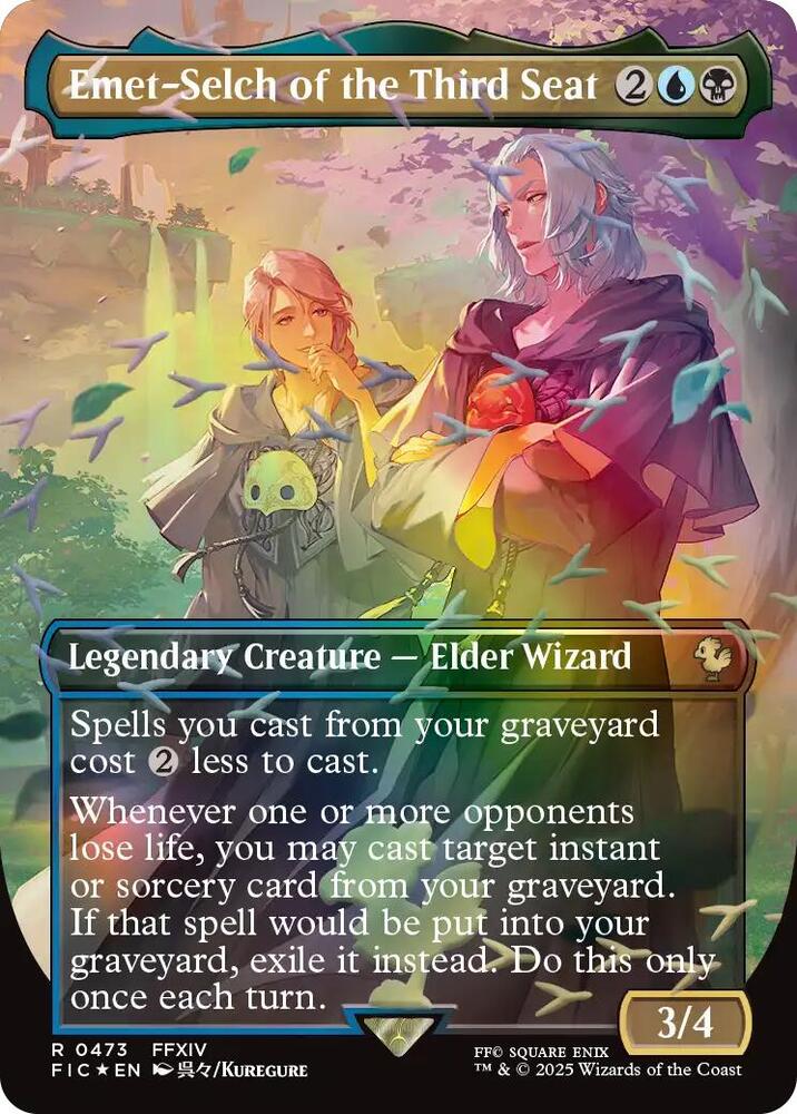 Emet-Selch of the Third Seat (Borderless) (Chocobo Track Foil) [Commander: FINAL FANTASY] 473