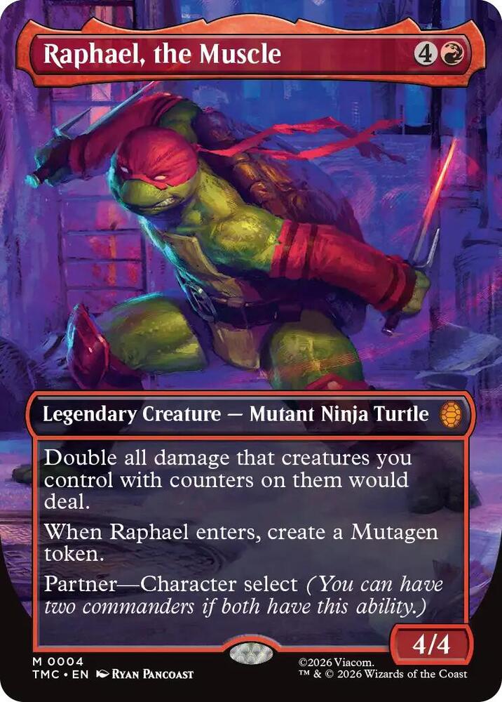 Raphael, the Muscle (0004) (Borderless) [Commander: Teenage Mutant Ninja Turtles] 4