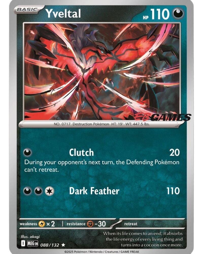 Yveltal (EB Games) [Miscellaneous Cards & Products] 088/132
