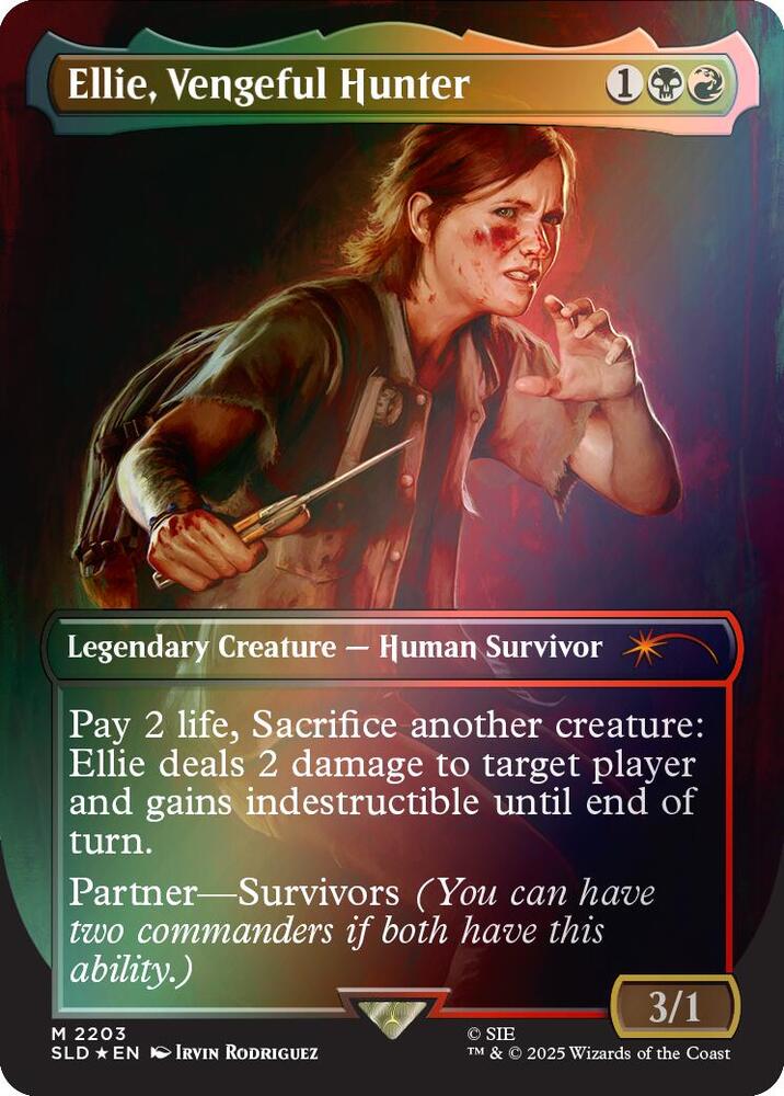 Ellie, Vengeful Hunter (Rainbow Foil) [Secret Lair Drop Series] 2203