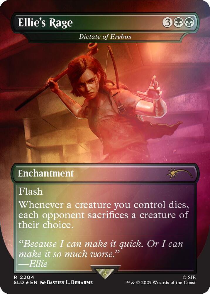 Ellie's Rage - Dictate of Erebos (Rainbow Foil) [Secret Lair Drop Series] 2204