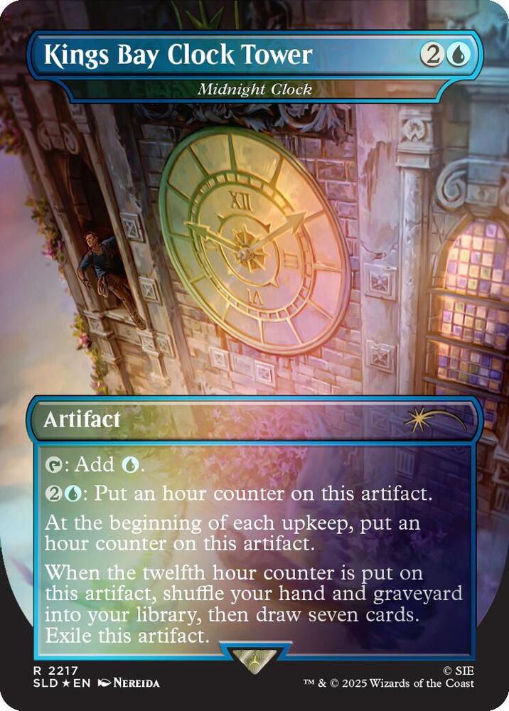 Kings Bay Clock Tower - Midnight Clock (Rainbow Foil) [Secret Lair Drop Series] 2217
