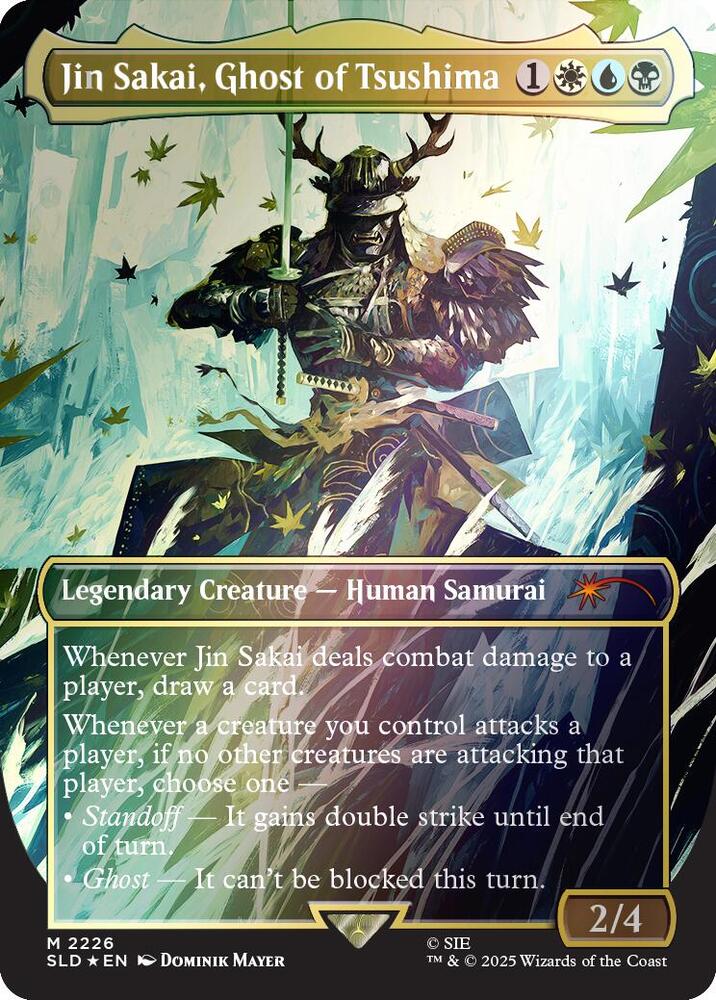 Jin Sakai, Ghost of Tsushima (Rainbow Foil) [Secret Lair Drop Series] 2226