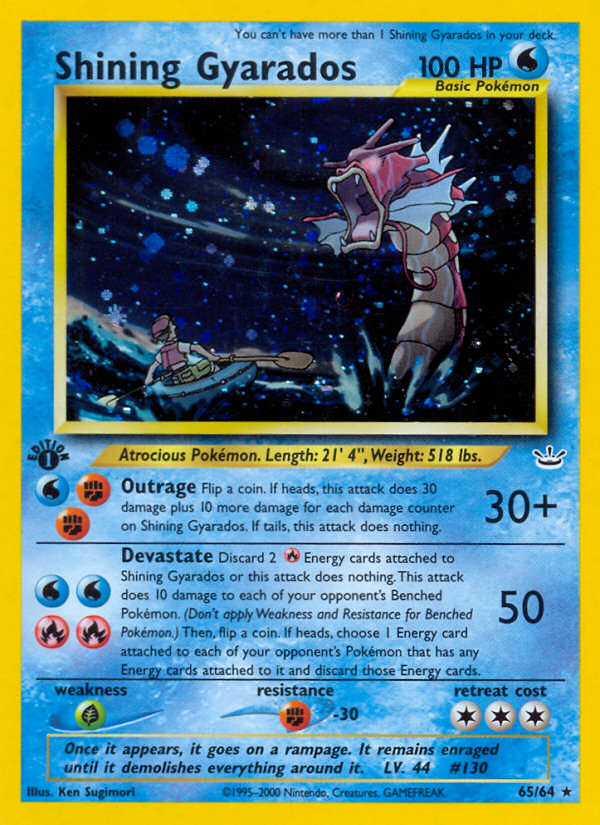 Shining Gyarados - 65/64 Neo Revelation