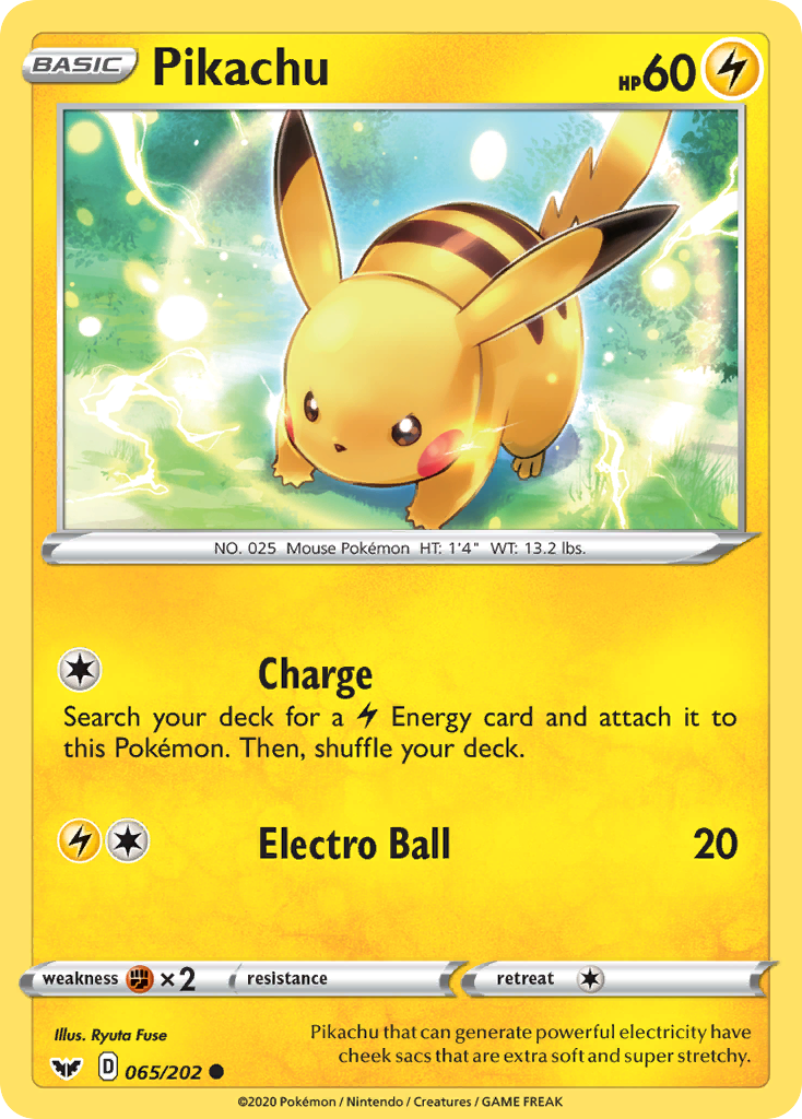 Pikachu - 65/202 Sword & Shield