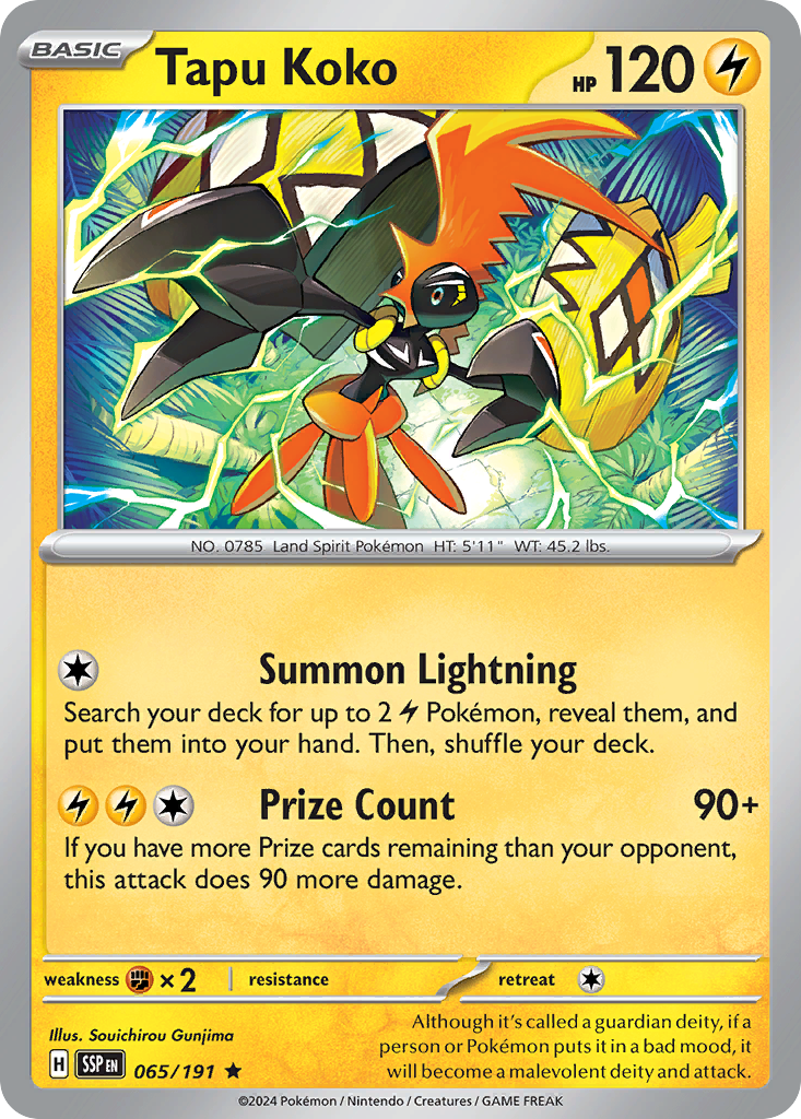 Tapu Koko - 65/191 Surging Sparks