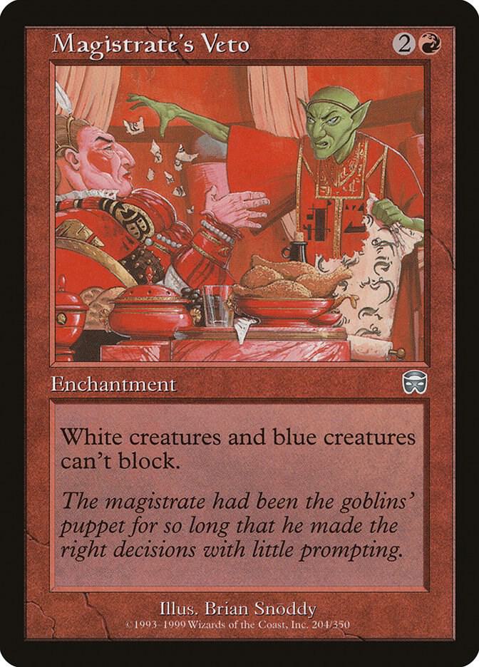 Magistrate's Veto [Mercadian Masques] 204