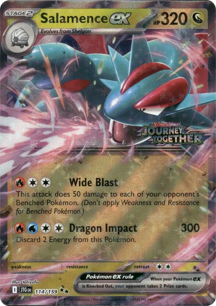 Salamence ex - 114/159 (Journey Together Stamped) [Miscellaneous Cards & Products] 114/159