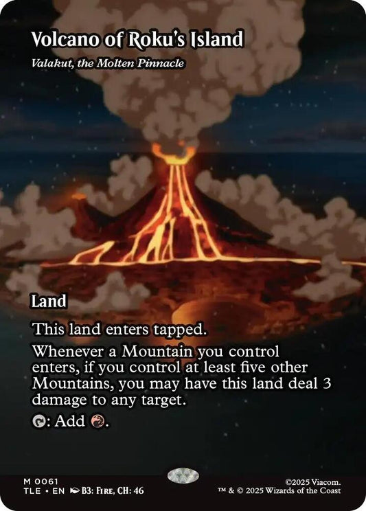 Volcano of Roku's Island - Valakut, the Molten Pinnacle (Borderless) [Avatar: The Last Airbender: Eternal-Legal] 61