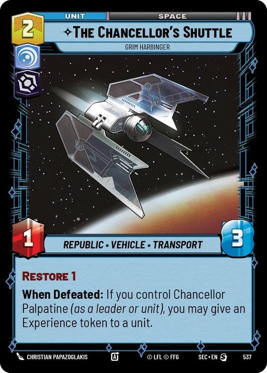 The Chancellor's Shuttle - Grim Harbinger (Foil) [Secrets of Power] 537
