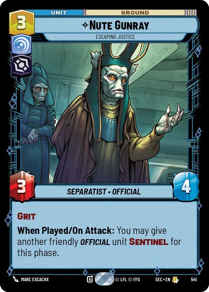 Nute Gunray - Escaping Justice (Foil) [Secrets of Power] 541