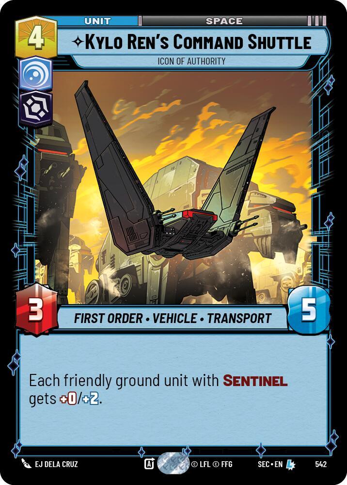 Kylo Ren's Command Shuttle - Icon of Authority (Foil) [Secrets of Power] 542