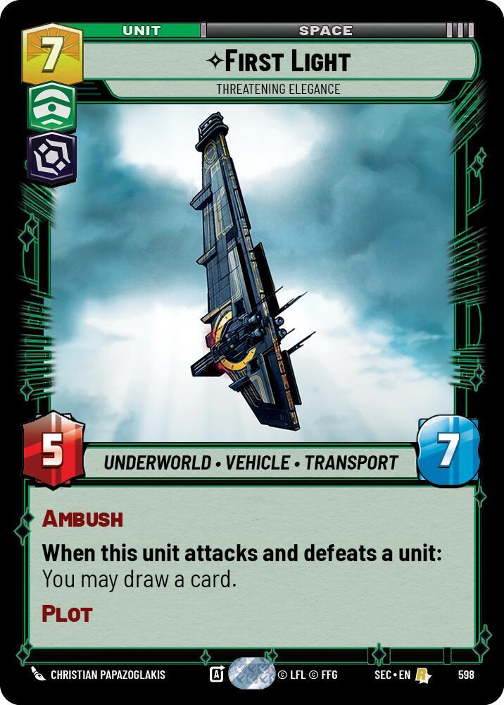 First Light - Threatening Elegance (Foil) [Secrets of Power] 598