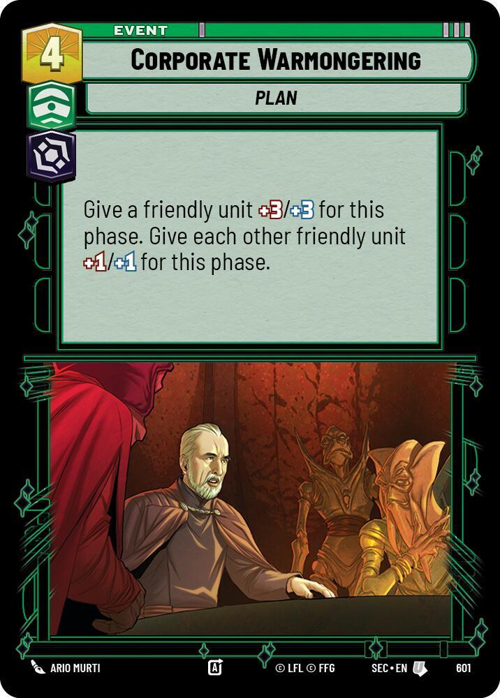Corporate Warmongering (Foil) [Secrets of Power] 601