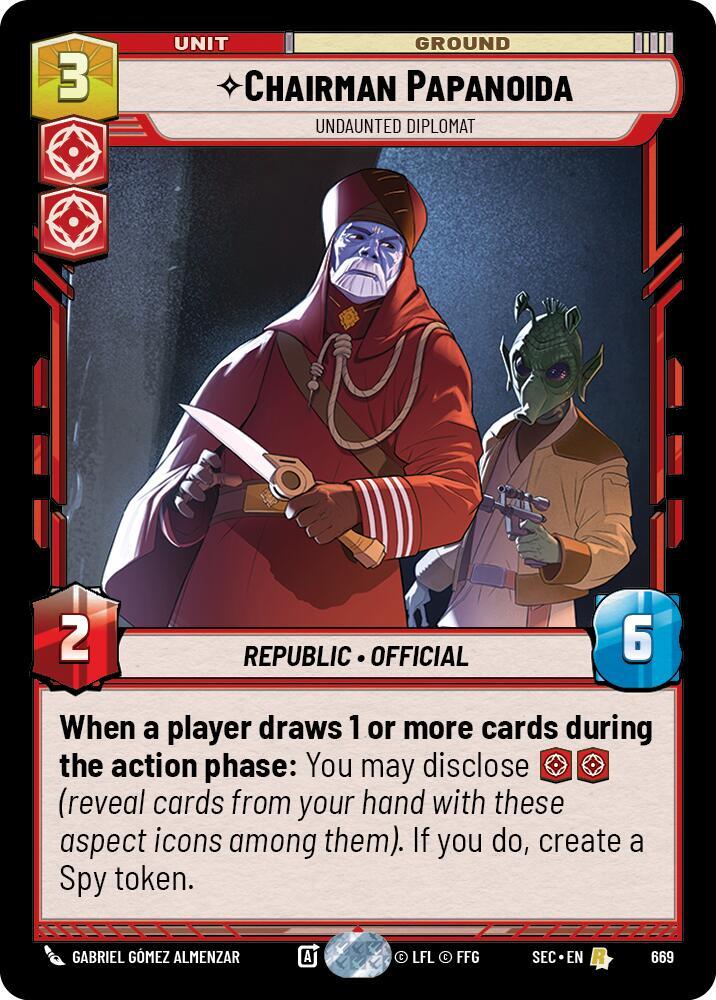 Chairman Papanoida - Undaunted Diplomat (Foil) [Secrets of Power] 669