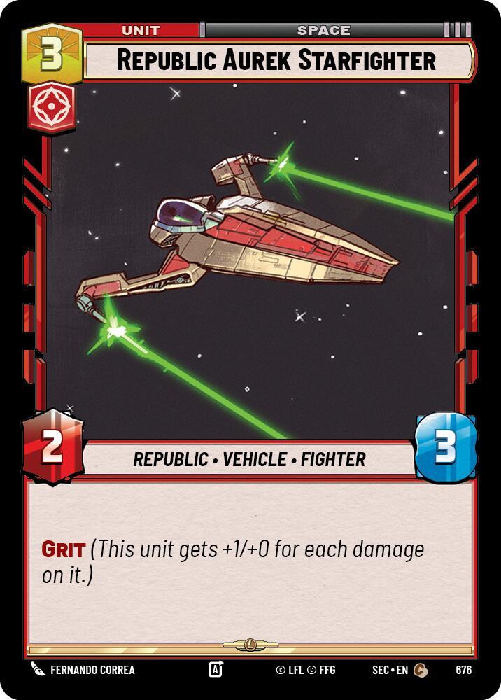 Republic Aurek Starfighter (Foil) [Secrets of Power] 676