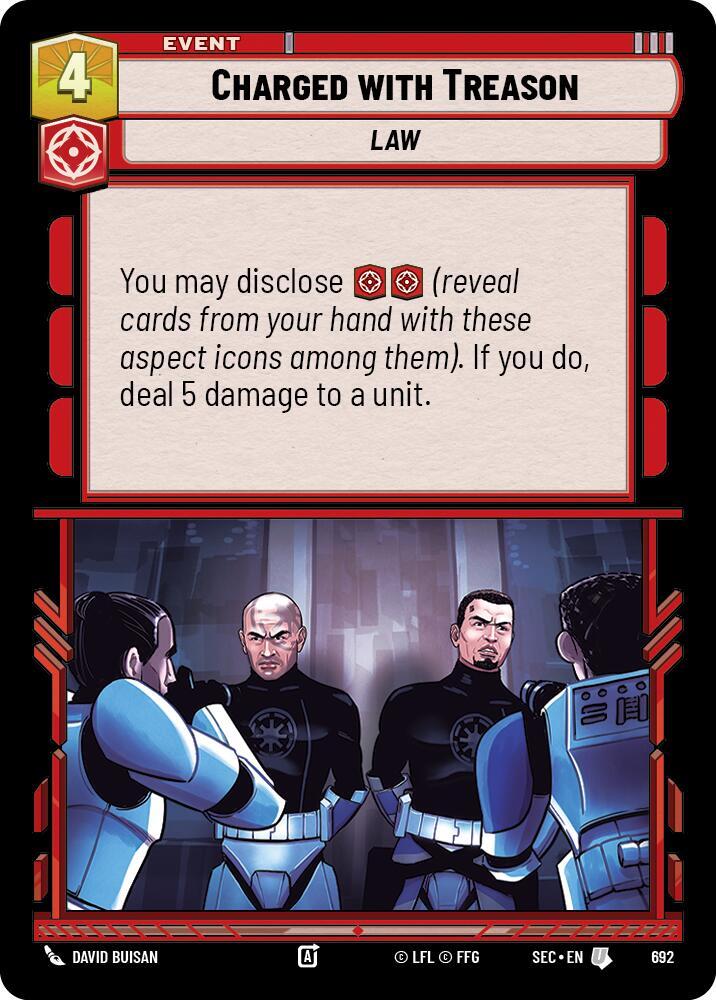 Charged with Treason (Foil) [Secrets of Power] 692