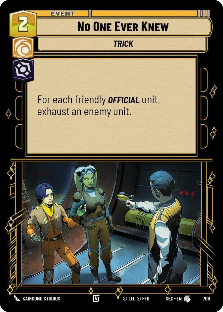 No One Ever Knew (Foil) [Secrets of Power] 706