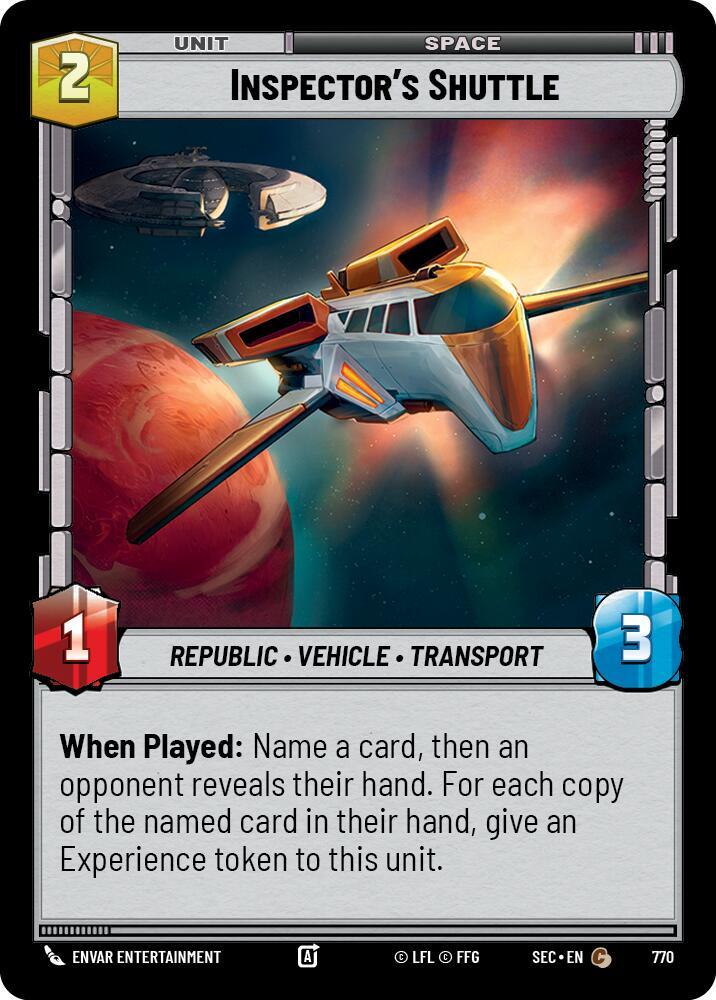 Inspector's Shuttle (Foil) [Secrets of Power] 770