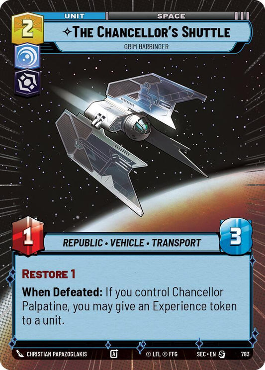 The Chancellor's Shuttle - Grim Harbinger (Hyperspace Foil) [Secrets of Power] 783