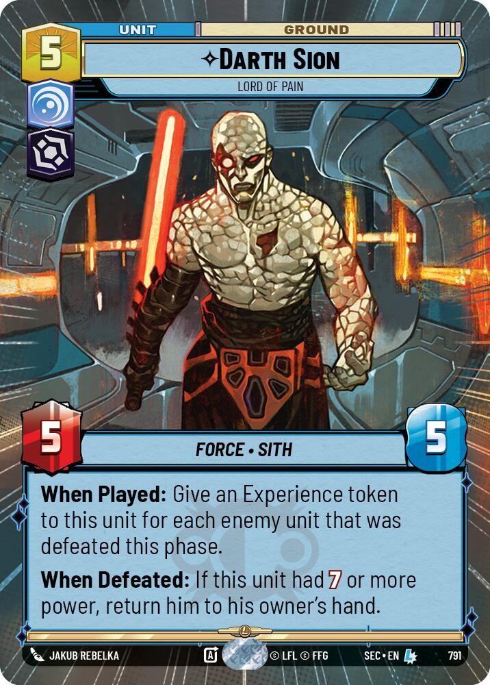 Darth Sion - Lord of Pain (Hyperspace Foil) [Secrets of Power] 791