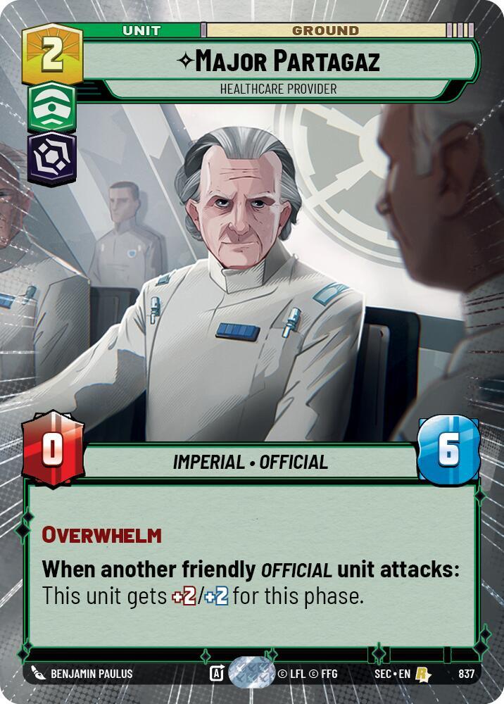 Major Partagaz - Healthcare Provider (Hyperspace Foil) [Secrets of Power] 837
