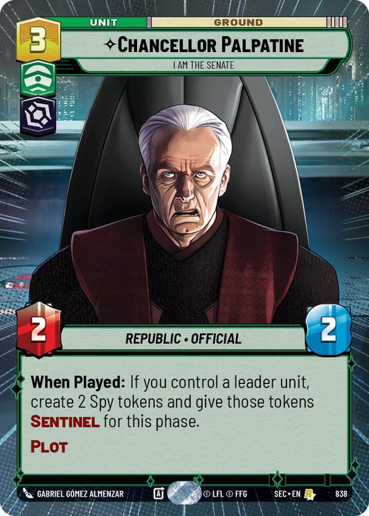 Chancellor Palpatine - I Am the Senate (Hyperspace Foil) [Secrets of Power] 838