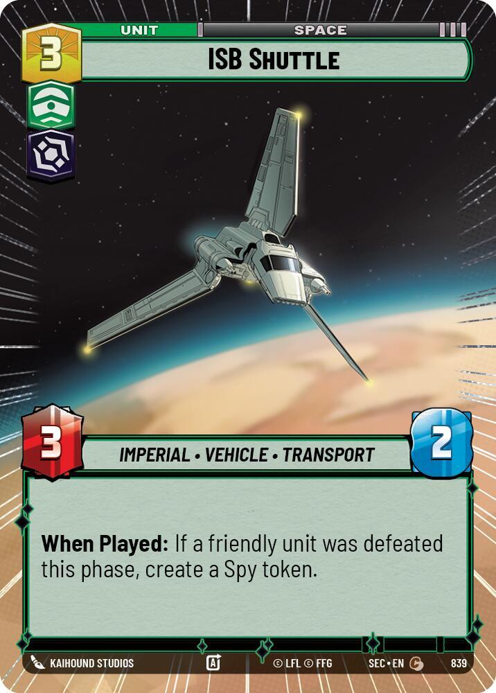 ISB Shuttle (Hyperspace Foil) [Secrets of Power] 839